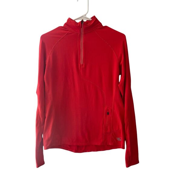 mountain hardwear‎ womens 1/4 zip pullover Lightweight size medium red - Picture 1 of 8